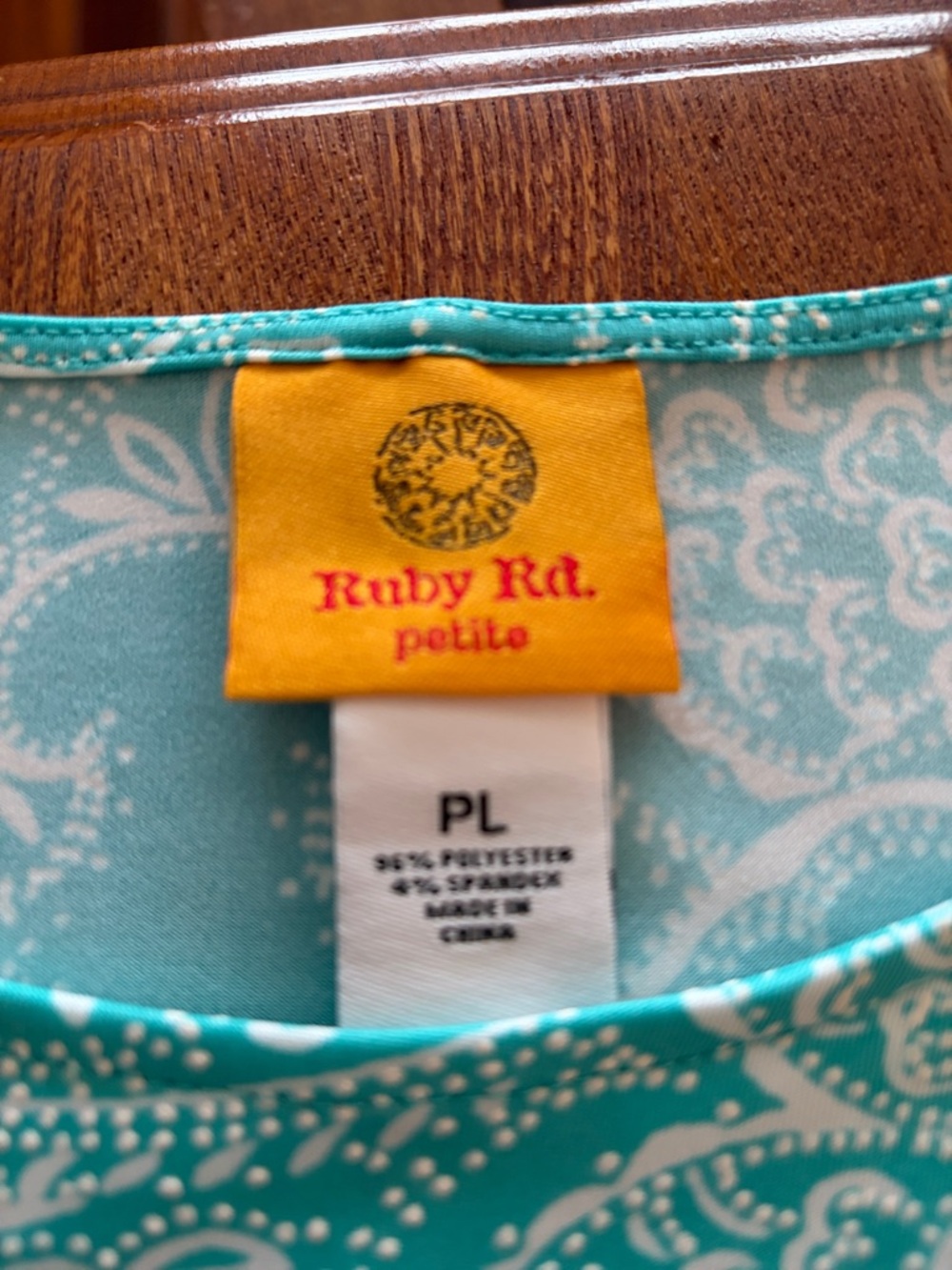 Ruby Rd. Turquoise Paisley Midi Dress - Picture 2 of 4